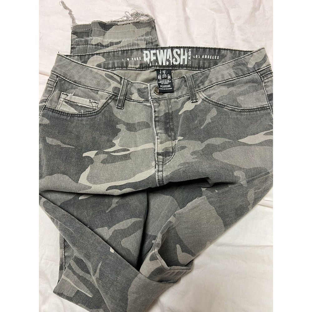Ladies Rewash‎ Brand Camo Print Skinny Pants 7/28 - Picture 3 of 4